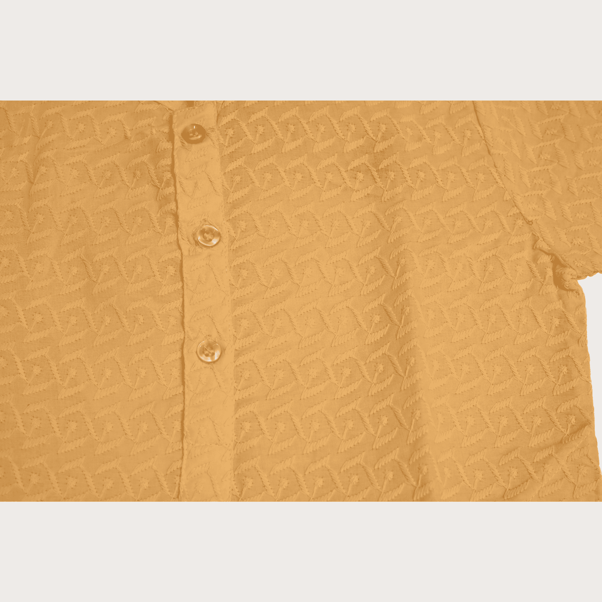 Boys Traditional Self Design Chudidar Kurta Set - Fawn
