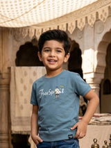 Boys Sage Green Free Spirit Graphic T-Shirt