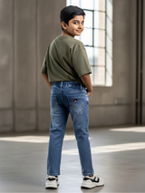 Boys Premium Light Blue Snow-Wash Denim Jeans