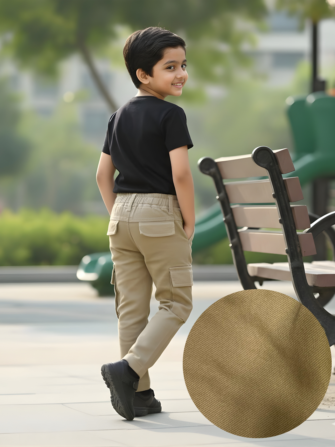 Boys Comfortable Cotton Cargo Pants