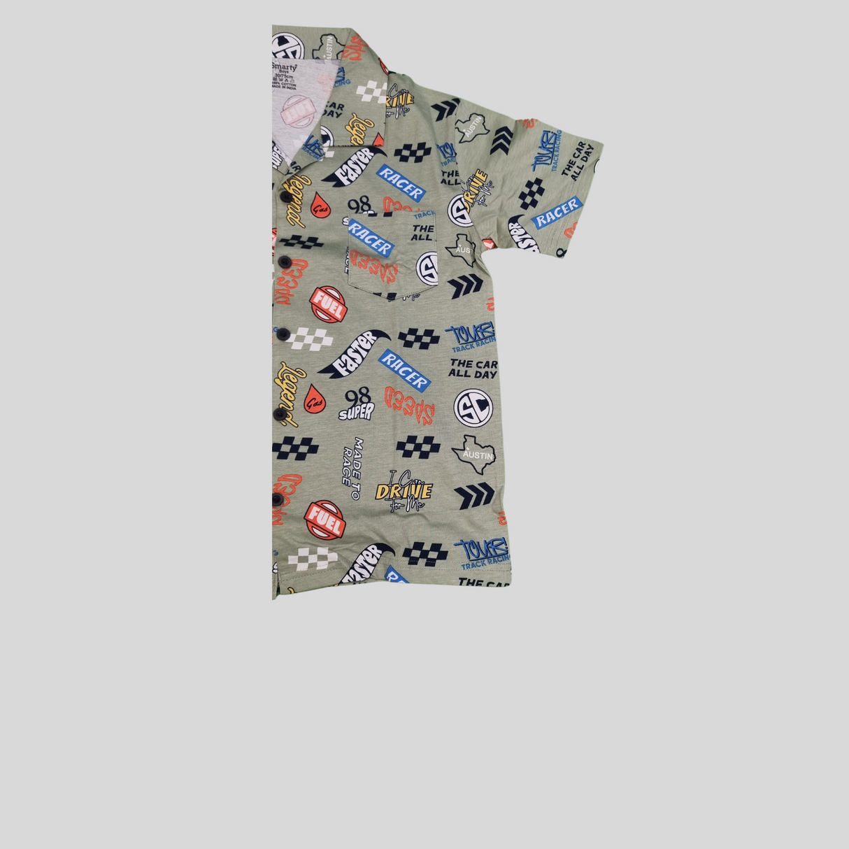 Boys' Race Car Print Smarty Night Suit – Soft, Stylish & Speed-Inspired
