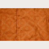 Boys Traditional Printed Chudidar Kurta Set - Orange