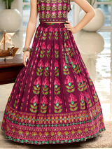 Girls' Elegant White Multi-Thread Work Lehenga Choli