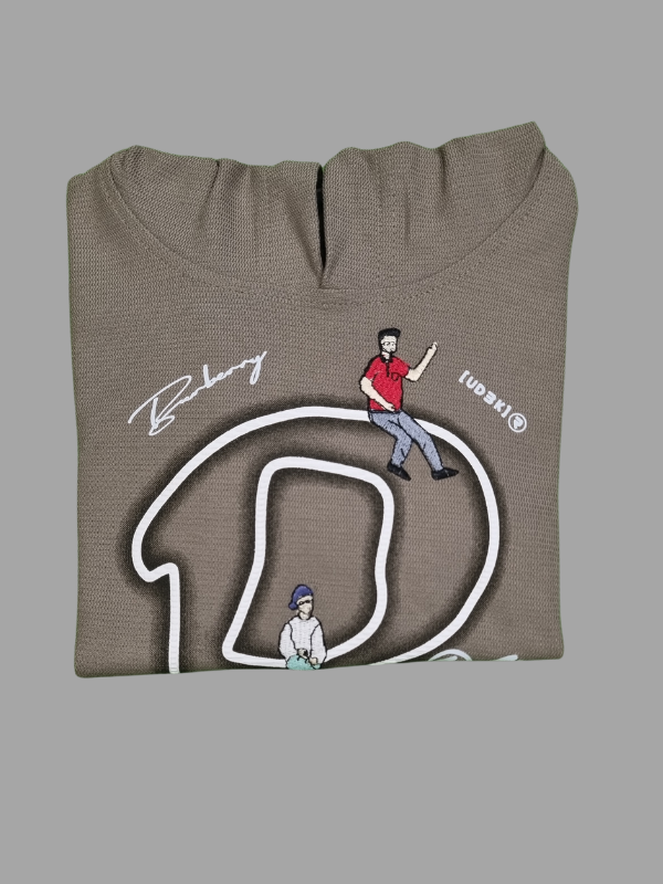 R-Graphix Street Hoodie Tee – Short Sleeve Urban Style T-Shirt for Teens -Gray