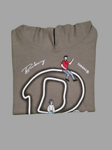 R-Graphix Street Hoodie Tee – Short Sleeve Urban Style T-Shirt for Teens -Gray