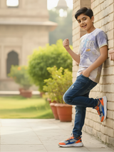 Boys' Urban "Hornets" Graphic T-Shirt - Cream Multi