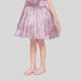 Girls Party Regular Party Frock with work - Purple