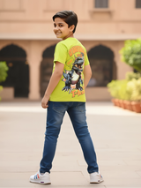 Boys’ Neon Lime "Dinosaur World" Graphic Tee