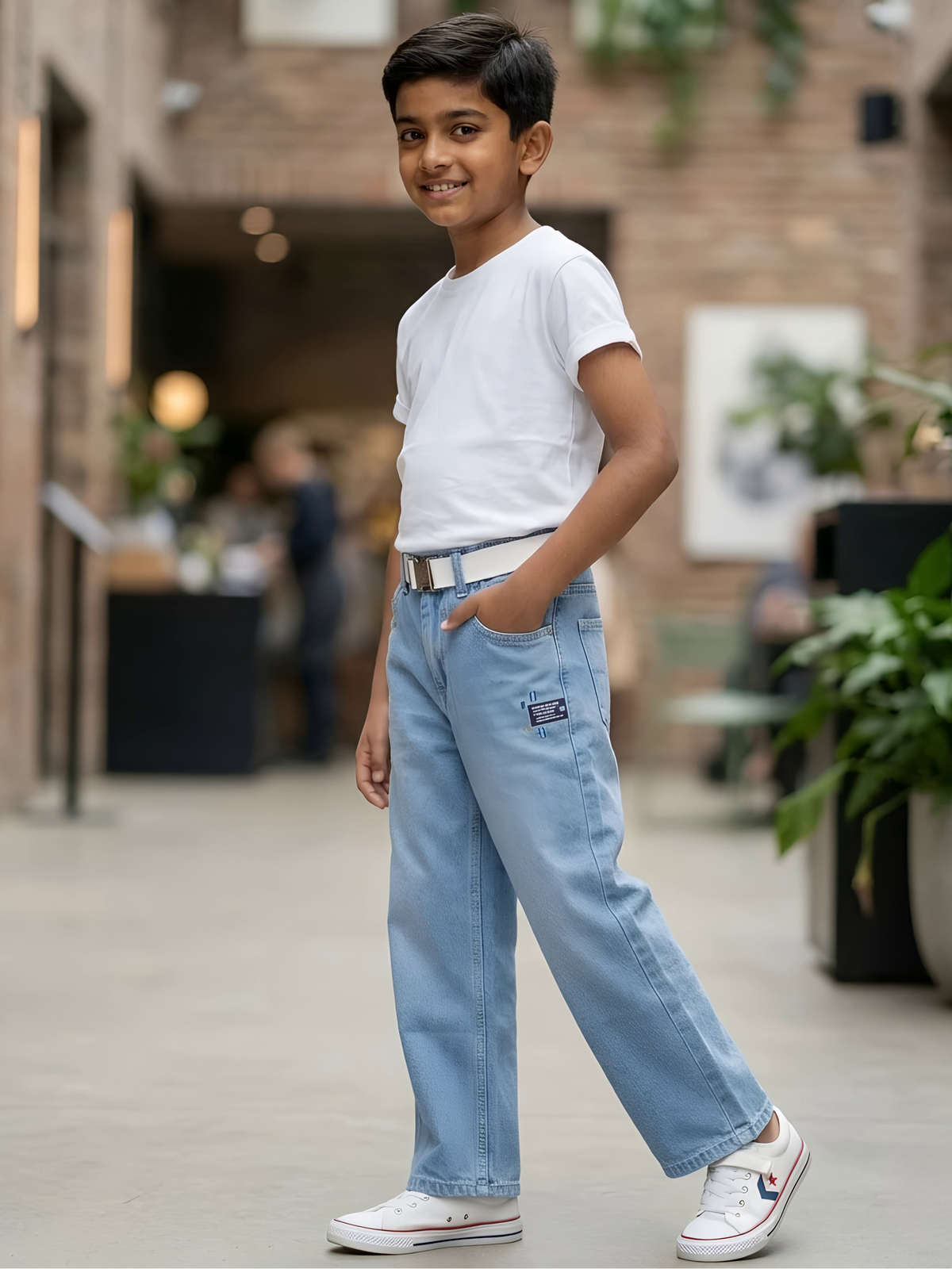 Boys' Premium Light Blue Relaxed Fit Jeans
