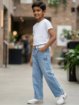 Boys' Premium Light Blue Relaxed Fit Jeans