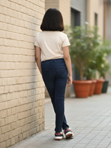 Girls' Classic Dark Wash Slim Fit Denim Jeans