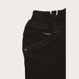 Boys Casual With Rib Jeans Joggers Full Elastic - Black