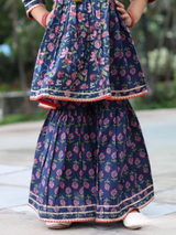 Girls Traditional 3/4th Sleeves Sharara Set