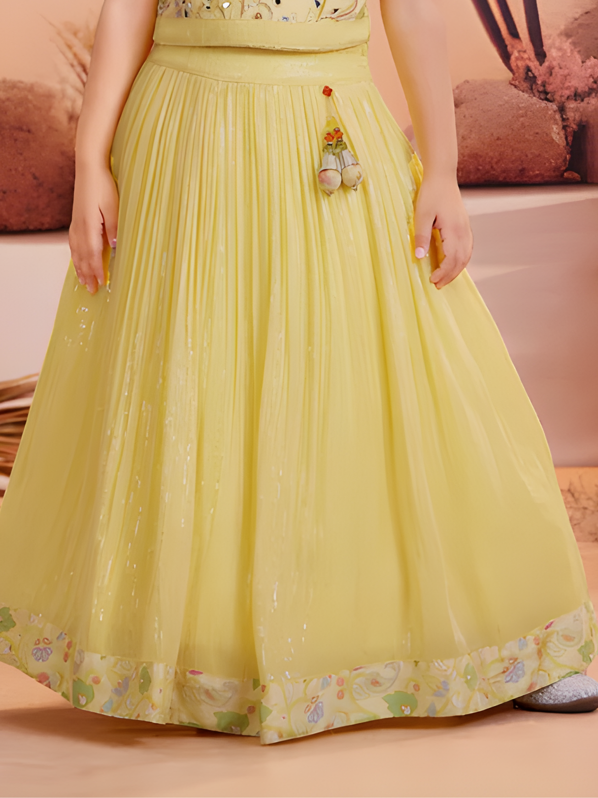 Girls' Multi-Panel Printed & Embroidered Festive Lehenga Choli