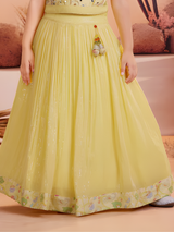 Girls' Multi-Panel Printed & Embroidered Festive Lehenga Choli