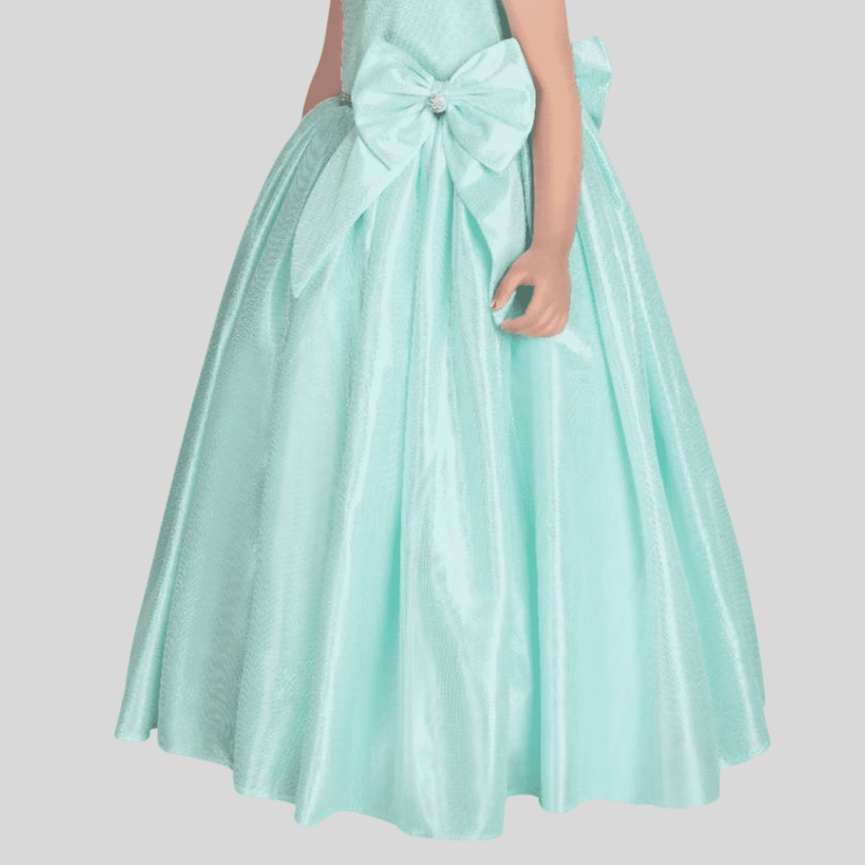 Girls Party Heavy Western Gown with work - Green