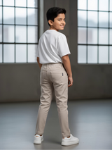Boys' Essential Slim Fit Cotton Trousers