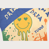 Girls Casual Half Sleeves Printed Crop Top - Blue