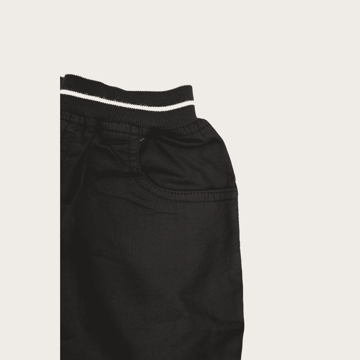 Boys Casual Plain Cotton Shorts Full Elastic - Navy Blue