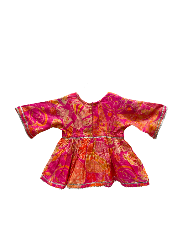 Girls Traditional Ethnic Dress - Pink Kurti with Skirt and Dupatta