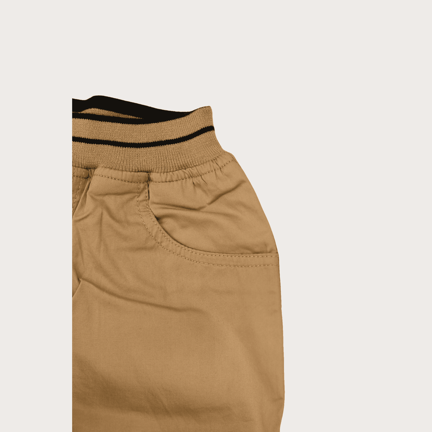 Boys Casual Plain Cotton Shorts Full Elastic - L.Grey