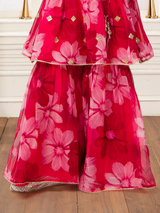 Girls Traditional Sleeves Less Sharara Set - Rani