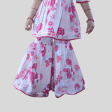 Girls Traditional 3/4th Sleeves Sharara Set - Pink