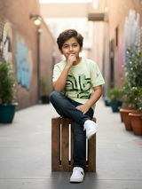 Boys' Lime Green "Abstract Art" Graphic T-Shirt