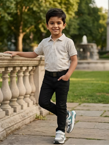 Boys' Premium Core Black Slim Fit Denim Jeans