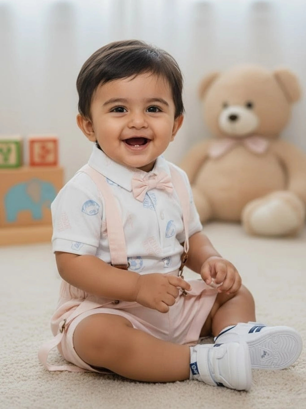 Little Explorer Blue Animal Print Co-ord Set
