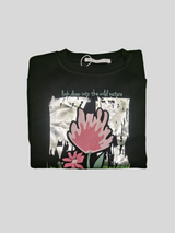 Girls' Floral Graphic T-Shirt – "Spirit of Nature" Design (2 Color Options)