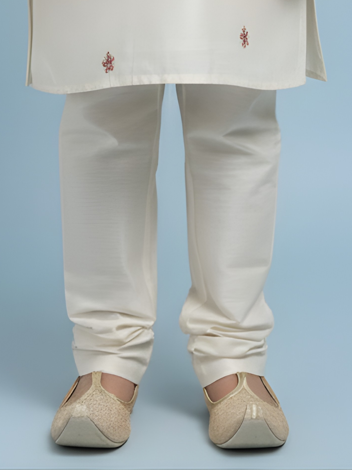 Boys' Cream Kurta Pajama with Multi-Color  Jacket