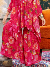 Girls Traditional 3/4th Sleeves Ghagara Set