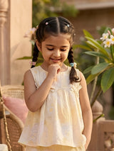 Girls' Floral Pastel Yellow Coordinate Set