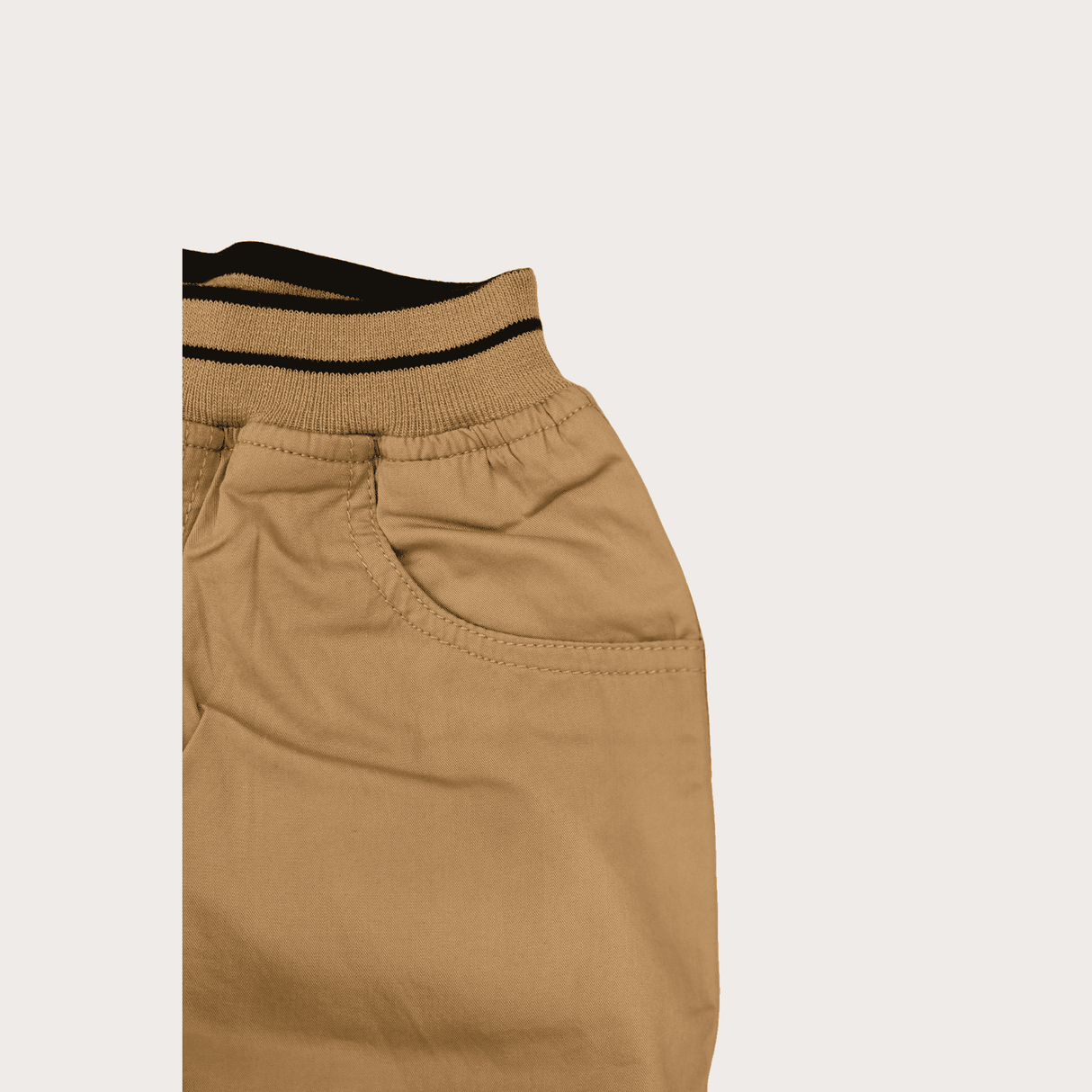 Boys Casual Just-In Plain Cotton Shorts Full Elastic - L.Grey