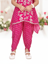 Girls Pink Color Ethenic Set