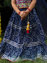 Girls' Dusty Pink Heavily Embroidered Lehenga Set