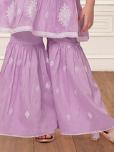 Girls Traditional Sleeves Less Long Choli - Pink