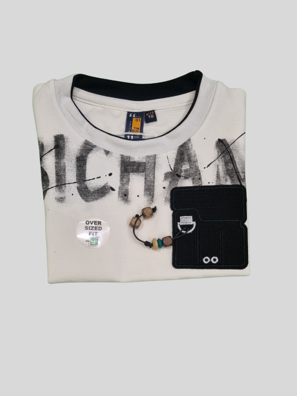 Boys' Trendy Graphic T-Shirt – Short Sleeve with Chest Pocket & Street Style Print - White