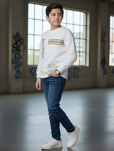 Boys' Ombré White 'LE-ADERUDAN' Graphic Tee