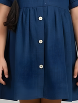 Navy Blue Button-Down Frock