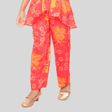 Girls Traditional 3/4th Sleeves Pant Set - Tomato