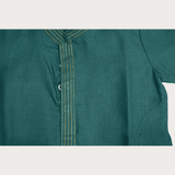 Boys Traditional With Work Chudidar Kurta Set - Blue