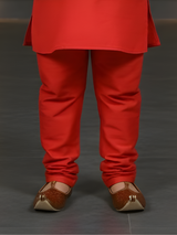 Boys Pink Silk Kurta Set with Intricate Printed Nehru Jacket