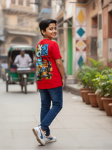 Boys' Red Roblox Character Graphic T-Shirt