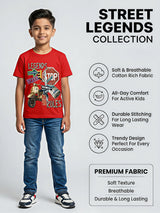 Boys Red Legends Graphic Print T-Shirt