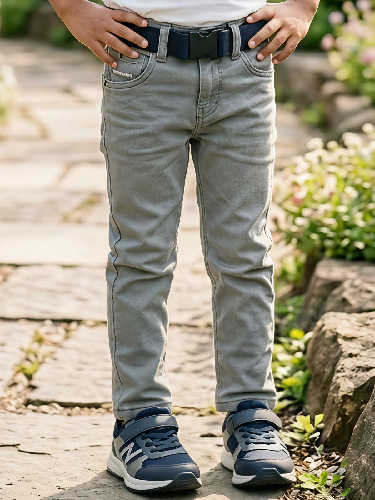 Boys Premium Slim Fit Dark Grey Denim Jeans