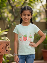 Girl's Mint Green "Life is Berry Good" Clothing Top