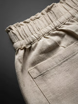 Girls Cream Paperbag Waist Casual Trousers