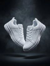 Skechers Essential Lace-Up School Shoes - White.